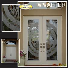 etched or sandblasted glass doors