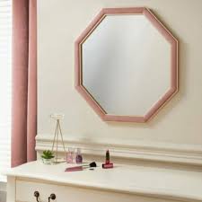 Gold Wall Mirror Blush Pink