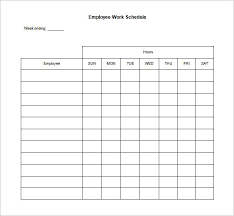Free Work Schedule Templates Weekly Monthly Daily Template Section