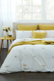 embroidered bugs duvet cover and