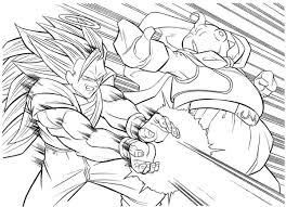 Search through 623,989 free printable colorings at getcolorings. Goku Super Saiyan 3 Form Vs Bhu In Dragon Ball Z Coloring Page Kids Play Color