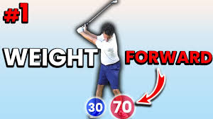 your weight forward in the golf swing