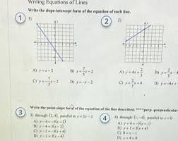 Answered Writing Equations Of Lines
