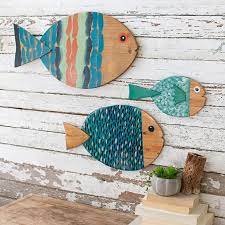 Coastal Classics Painted Wooden Fish