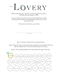 Ring Size Guide The Lovery