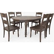 7 Piece Round To Oval Dining Table Set