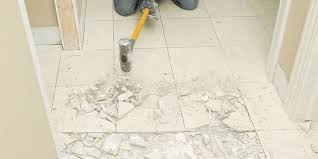 how to remove tile from a concrete floor