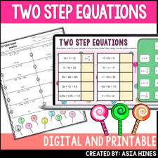 Two Step Equations Worksheet Freebie In