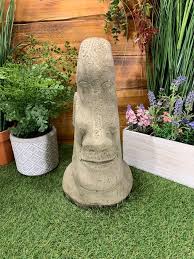 Stone Easter Island Head Statue Face