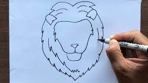 how to draw a lion face step by step