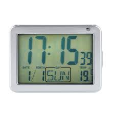Digital Alarm Clock Silver By Argos