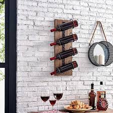 Rustic Wood And Metal Cooper Wall Wine