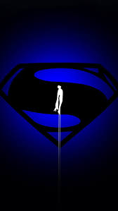 superman logo blue hd phone