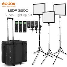 Godox Led Light Kit 3x Ledp 260c 3300 5600k Video Light Light Stand Roller Carry Bag Buy At A Low Prices On Joom E Commerce Platform