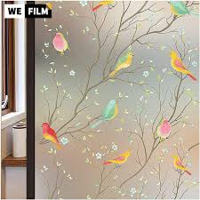 Static Cling Bird Pattern Window