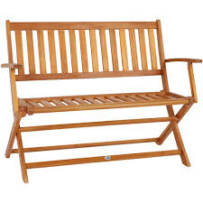 Deuba Garden Bench Folding Wooden Fsc