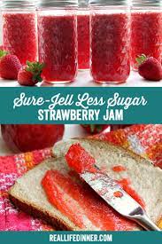sure jell less sugar strawberry freezer jam