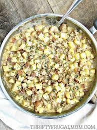 creamy sausage and potatoes thrifty