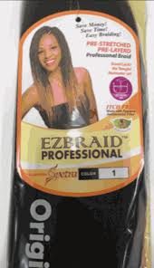 Gray color human hair weave; Spectra Ez Braid Pre Strtched Pre Layered Braid 26