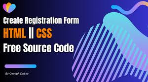 create registration form using html css