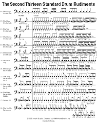 Free Drum Lessons Rudiments The Second Thirteen