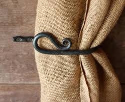 wrought iron curtain tie backs