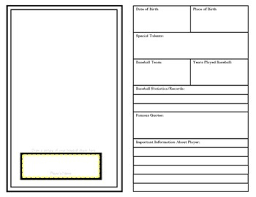 Trading card template person historical figure by literacy chick. Baseball Card Research Project By Holly Treece Tpt
