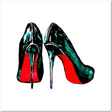 Black High Heels Shoes Art Posters