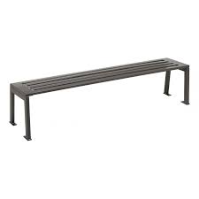 All Steel Outdoor Backless Bench