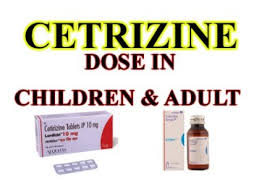 cetrizine dose in children and