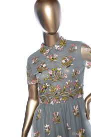 Valentino Embellished Embroidered Dress