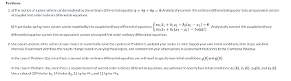 Solved Problems 1 A The Motion Of A