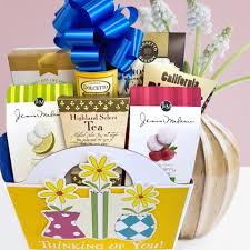 sympathy gift basket for women with tea