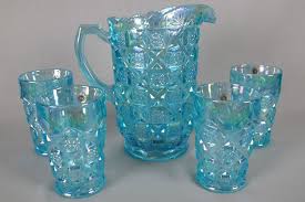 Contemporary Carnival Glass Water Sets
