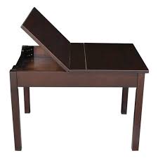 But with premium designs and materials kids tables also serve as storage by housing books, toys and other nonessential items. International Concepts Rich Mocha Kids Lift Top Storage Table Jt15 2532l The Home Depot