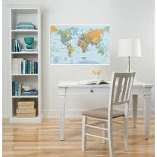 x 36 in dry erase world map wall decal