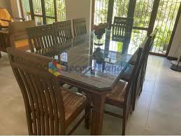 Wooden Dining Table With Glass Top 8