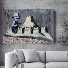 Tesco Sand Castle Banksy Canvas