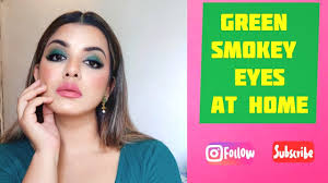 easiest tutorial for green smokey eyes