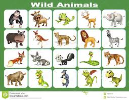 Wild Animal Chart Stock Illustration Illustration Of Chart