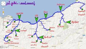 خريطة شمال تركيا بالعربي - المسافرون إلى تركيا