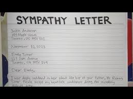 how to write a sympathy letter step by