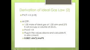 Due to this fact the ideal gas law will only give an approximate value for real gases under normal condition that are not currently approaching qualification. 3 08 The Ideal Gas Law Youtube
