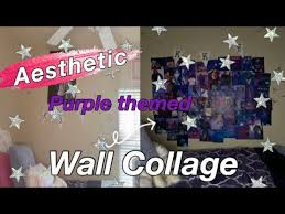 diy aesthetic wall collage purple