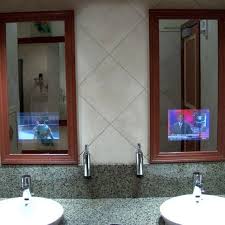 bathroom mirrors with built in tvs