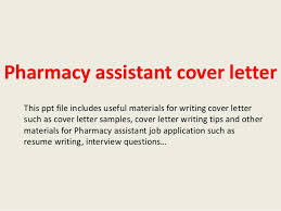 Pharmacy Assistant Cover Letter