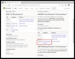 hosting asp net core 7 preview 7 under iis