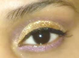 lilac glittery subtle eye makeup tutorial