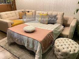 costa rica beige corner double sofa bed