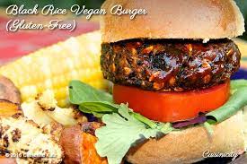 black rice vegan burger gluten free